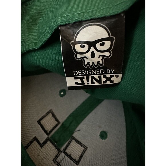 Minecraft Jinx Hat Cap Adjustable Green Creeper Baseball Youth, Embroidered NICE - Picture 4 of 5